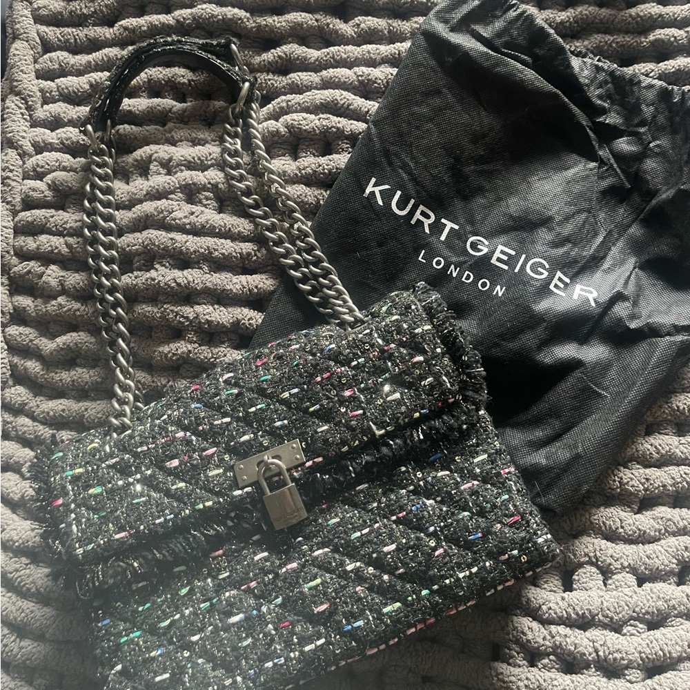 Kurt Geiger Multicolor Tweed Shoulder Bag